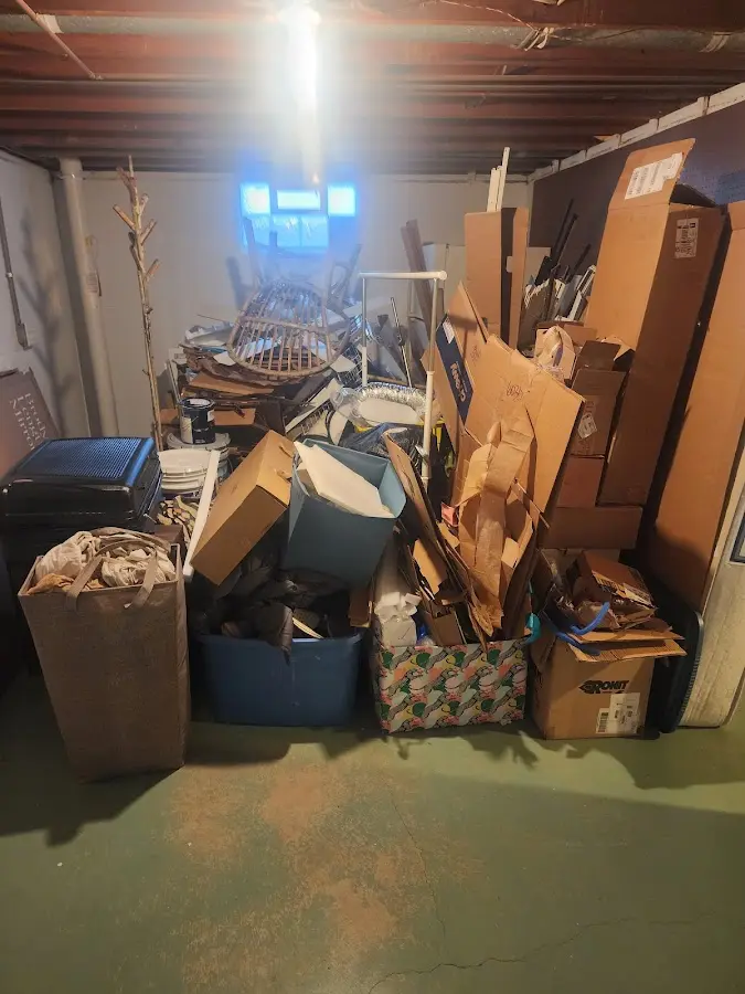 Roll-off dumpster container at job site for Roll Off Dumpster Rental in Medford Lakes